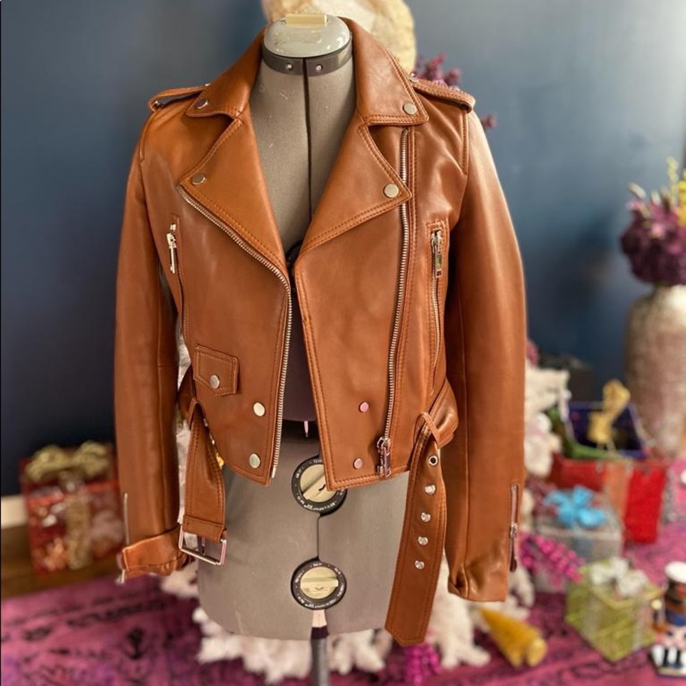 Real leather Moto jacket in great condition
